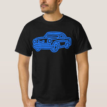 Ilustração de Carro Antigo Azul