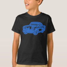 Ilustração de Carro Vintage Azul