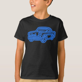 Camiseta Ilustração de Carro Vintage Azul