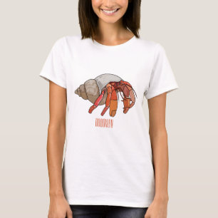 Camiseta Ilustração de cartoon de caranguejo eremita