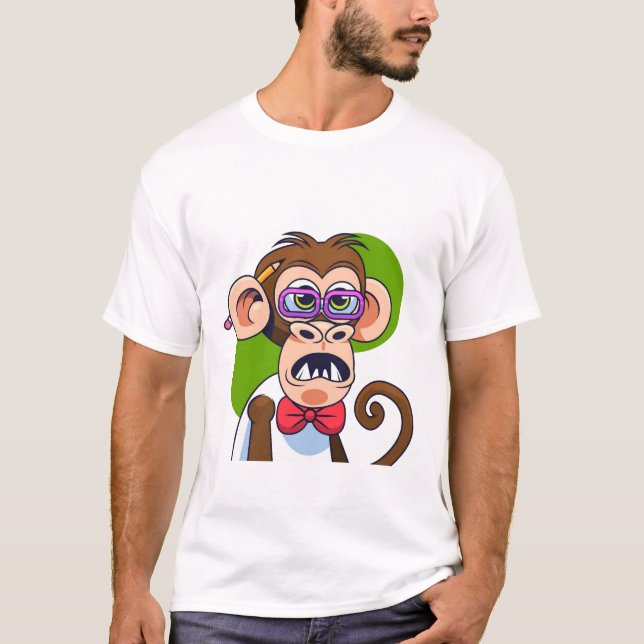 Camiseta Ilustração de Cartoon Mackey Engraçado (Frente)