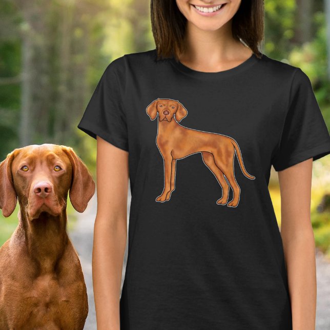 Camiseta Ilustração de Cartoon Vizsla Pointer (Criador carregado)
