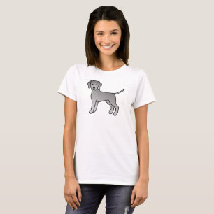Camiseta Ilustração de Cartoons de Cachorro Semimaraner