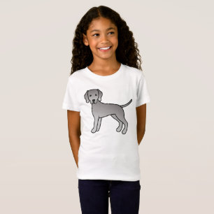 Camiseta Ilustração de Cartoons de Cachorro Semimaraner