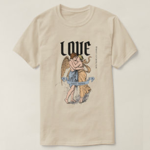 Camiseta Ilustração de Casal Romântico – Abraço de Amor