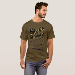 Camiseta Ilustração de Cavalo com Tipografia T-Shirt