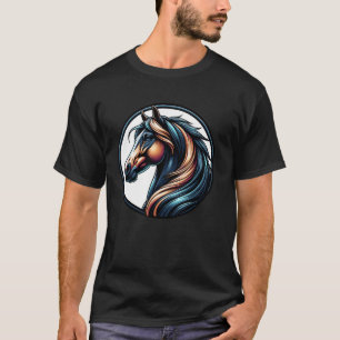 Camiseta Ilustração de Cavalo Elegante Para Amantes de Cava