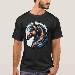 Camiseta Ilustração de Cavalo Elegante Para Entusiastas de