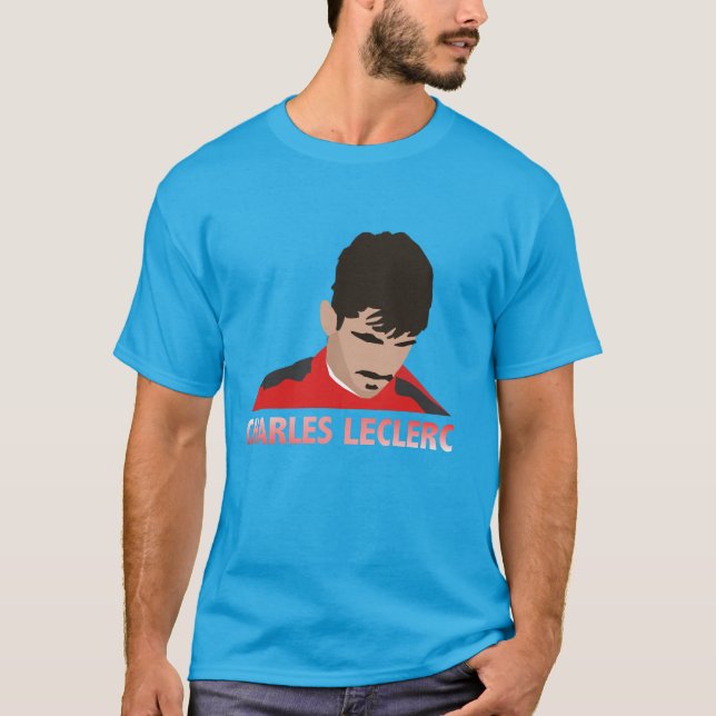 Camiseta Ilustração de Charles Leclerc (Frente)