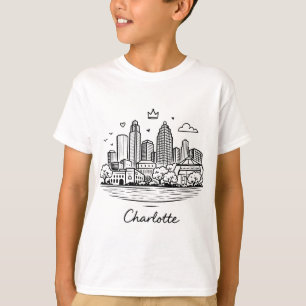 Camiseta Ilustração de Charlotte em linha preta