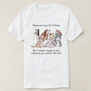 Camiseta Ilustração de Citação "Animais de Estimação Engraç