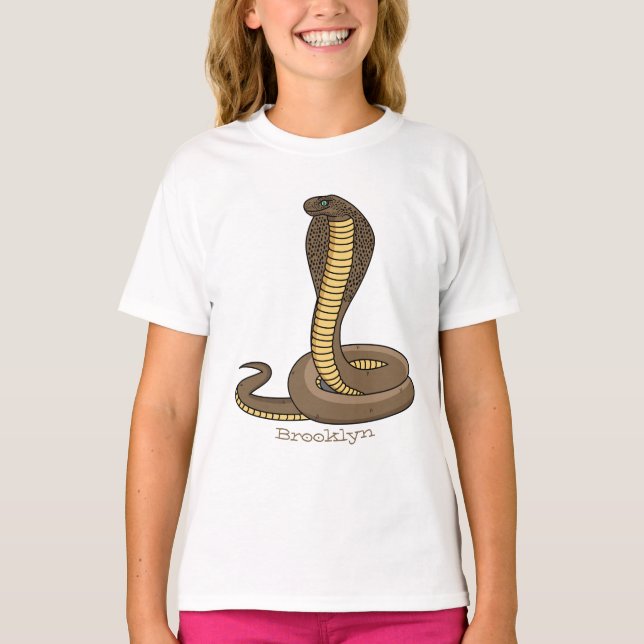 Camiseta Ilustração de cobra da cobra castanha (Frente)