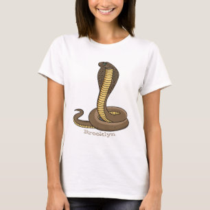 Camiseta Ilustração de cobra da cobra castanha