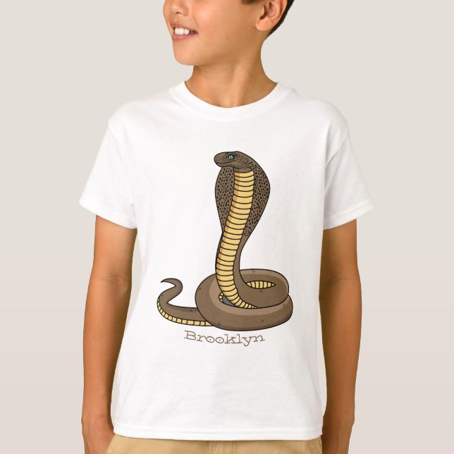 Camiseta Ilustração de cobra da cobra castanha (Frente)