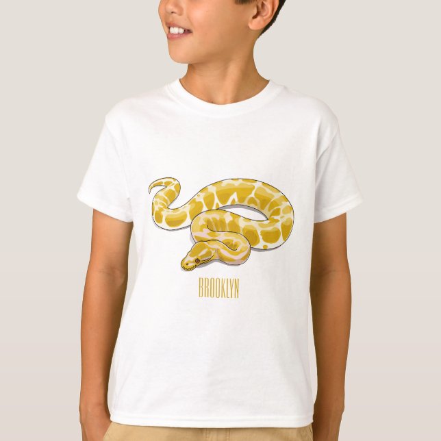 Camiseta Ilustração de cobra de pitão birmanês (Frente)