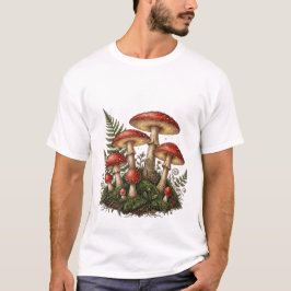 Camiseta Ilustração de Cogumelo Fly Agaric Vintage