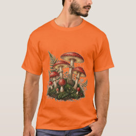 Camiseta Ilustração de Cogumelo Fly Agaric Vintage