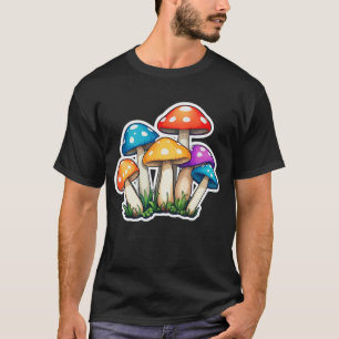 Camiseta Ilustração de Cogumelo Transparente