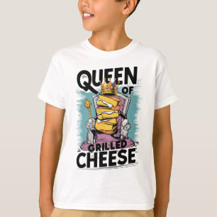 Camiseta Ilustração de Comida Engraçada de Queijo Grelhado