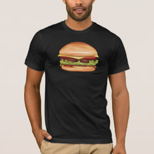 Camiseta Ilustração de Comida Rápida de Hamburger