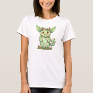 Camiseta Ilustração de Criatura Fantástica Sprite da Flores