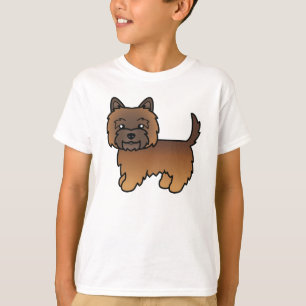 Camiseta Ilustração de Cuta de Cachorro Vermelho do Cairn T