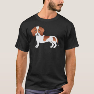 Camiseta Ilustração de Dachshund Dachshund Cabelo Suave Ver