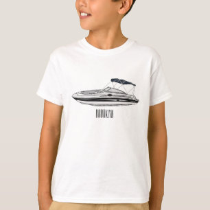 Camiseta Ilustração de desenho animado a motor