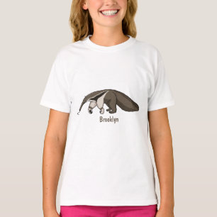 Camiseta Ilustração de desenho animado alegre de uma acompa