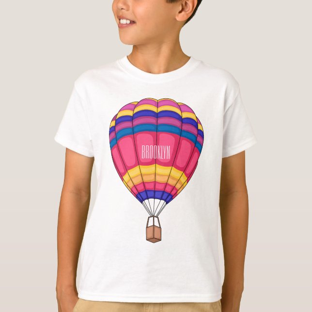 Camiseta Ilustração de desenho animado com balão de ar quen (Frente)