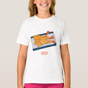 Camiseta Ilustração de desenho animado da tempura do Shrimp