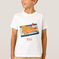 Ilustração de desenho animado da tempura do Shrimp