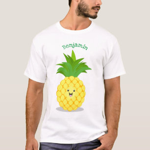 Camiseta Ilustração de desenho animado de abacaxi
