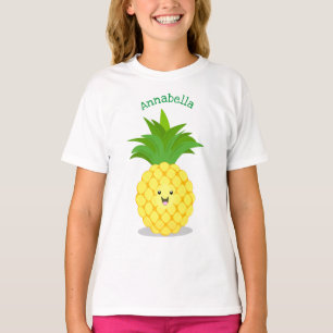 Camiseta Ilustração de desenho animado de abacaxi