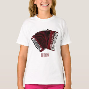 Camiseta Ilustração de desenho animado de Accordion