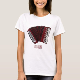 Camiseta Ilustração de desenho animado de Accordion
