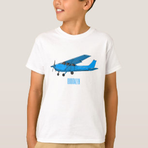 Camiseta Ilustração de desenho animado de aeronaves de asa 