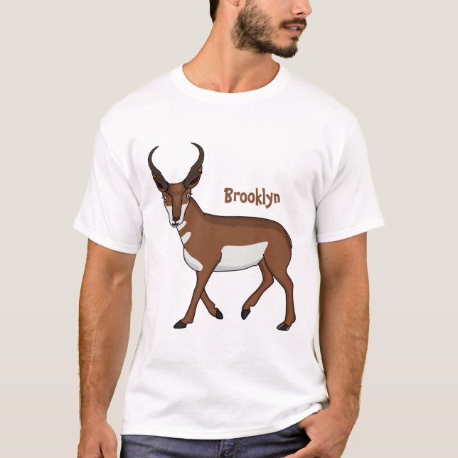 Camiseta Ilustração de desenho animado de antílope de Prong (Frente)