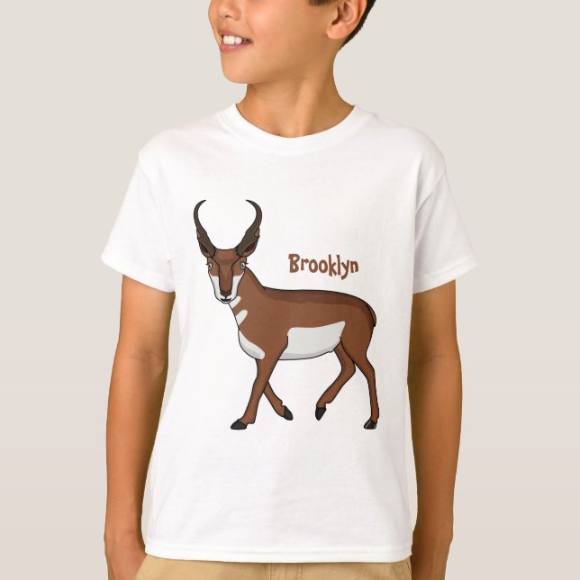 Camiseta Ilustração de desenho animado de antílope de Prong (Frente)