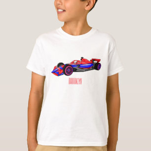 Camiseta Ilustração de desenho animado de automóveis de cor