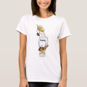 Camiseta Ilustração de desenho animado de ave-coquetel com