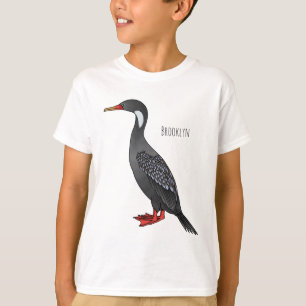 Camiseta Ilustração de desenho animado de aves corvos-verme