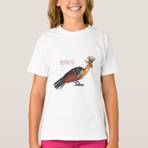 Camiseta Ilustração de desenho animado de aves Hoatzin