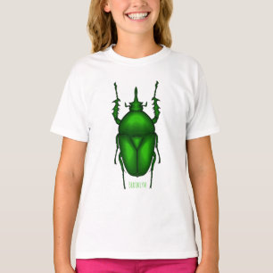 Camiseta ilustração de desenho animado de besouro Mecynorhi