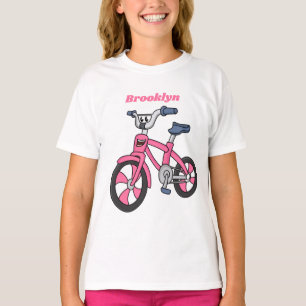 Camiseta Ilustração de desenho animado de bicicleta de cria