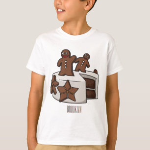 Camiseta Ilustração de desenho animado de bolo de gengibre