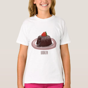 Camiseta Ilustração de desenho animado de bolo de lava de c