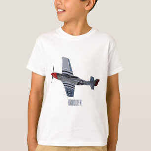 Camiseta Ilustração de desenho animado de bombardeiro