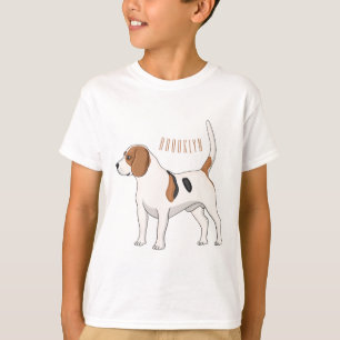 Camiseta Ilustração de desenho animado de cachorro Beagle