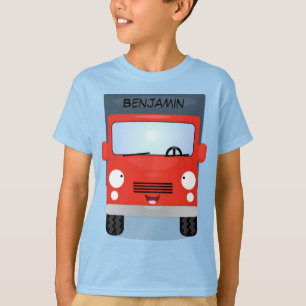 Camiseta Ilustração de desenho animado de caminhão do Ka